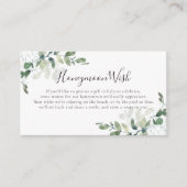 Greenery Eucalyptus Poem Honeymoon Wish Informatiekaartje (Voorkant)