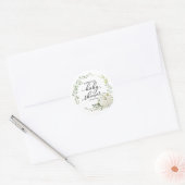 Greenery Eucalyptus Pumpkin Herfst Baby shower Ronde Sticker (Envelop)