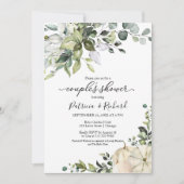 Greenery Eucalyptus Pumpkin Herfst Couple's Shower Kaart (Voorkant)