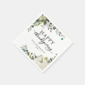 Greenery Eucalyptus Pumpkin Thanksgiving Dinner Servet (Hoek)