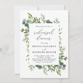Greenery Eucalyptus Rehearsal Dinner Invitation Kaart (Voorkant)