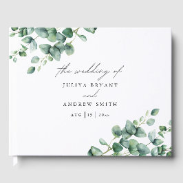 Greenery Eucalyptus script bruiloft Gastenboek
