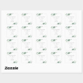 Greenery Eucalyptus script bruiloft Vierkante Sticker (Vel)