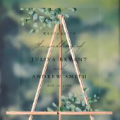 Greenery Eucalyptus script bruiloft welkom Acryl Bord (Neutraal)