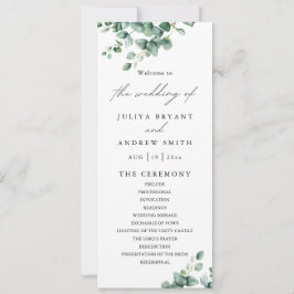 Greenery Eucalyptus script trouwkaart