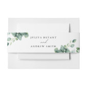 Greenery Eucalyptus script Uitnodigingen Wikkel (Voorkant Voorbeeld)
