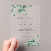 Greenery Eucalyptus script vrijgezellenfeest Acryl Uitnodigingen (Insitu (Draagbaar))