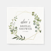 Greenery Eucalyptus Script Vrijgezellenfeest Servet (Voorkant)