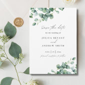 Greenery Eucalyptus scriptfoto Save The Date