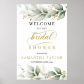 Greenery Eucalyptus verlaat gouden boho welkomstbo Poster (Voorkant)