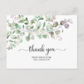 Greenery Eucalyptus Vrijgezellenfeest Dank u Briefkaart (Voorkant)