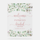 Greenery Eucalyptus Vrijgezellenfeest Welkom Acryl Bord (Voorkant)