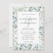 Greenery Eucalyptus Watercolor Wedding Invitation (Devant)