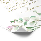 Greenery Eucalyptus Waterverf Mimosa Bar Sign Poster (Hoek)