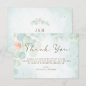 Greenery Eucalyptus Waterverf Ombre Wedding Bedankkaart (Voorkant / Achterkant)