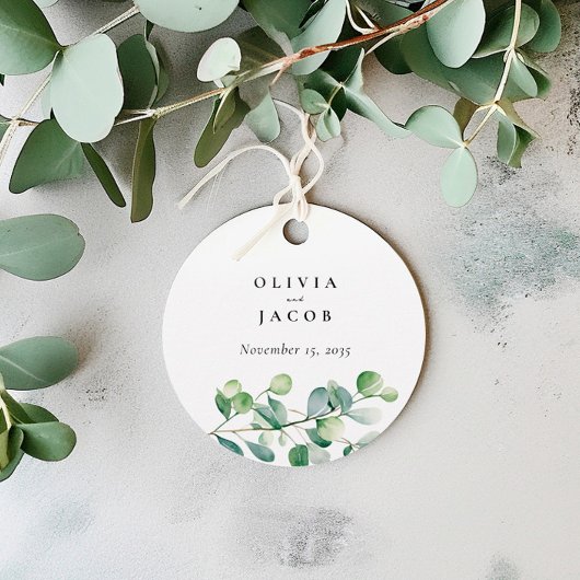 Greenery Eucalyptus Waterverf Wedding Bedankjes Labels