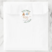 Greenery eucalyptus We kunnen snel wachten op Baby Ronde Sticker (Tas)