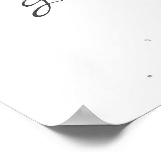 Greenery Eucalyptus Weddenschap Welkomstteken Poster (Hoek)