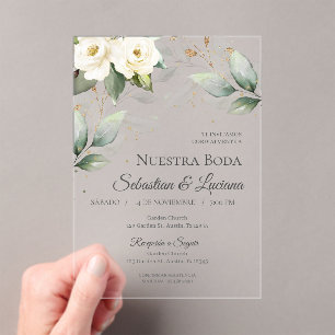 Greenery Eucalyptus Wedding Acryl Uitnodigingen