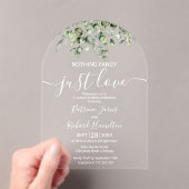 Greenery Eucalyptus Wedding Acryl Uitnodigingen (Insitu (Draagbaar))