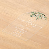 Greenery Eucalyptus Wedding Acryl Uitnodigingen (Laagn)