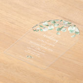 Greenery Eucalyptus Wedding Acryl Uitnodigingen (Laagn)