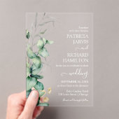 Greenery Eucalyptus Wedding Acryl Uitnodigingen (Insitu (Draagbaar))