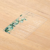 Greenery Eucalyptus Wedding Acryl Uitnodigingen (Laagn)