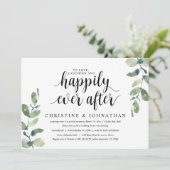 Greenery Eucalyptus, Wedding Elopement Party Kaart (Staand voorkant)