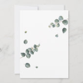 Greenery Eucalyptus Wedding Invitation Kaart (Achterkant)