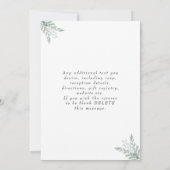 Greenery Eucalyptus Wedding Invitation Kaart (Achterkant)