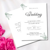 Greenery Eucalyptus Wedding Invitation Kaart