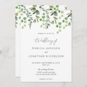 Greenery Eucalyptus Wedding Kaart (Voorkant / Achterkant)