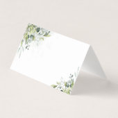 Greenery eucalyptus wedding place cards kaart (Voorkant)