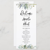 Greenery Eucalyptus Wedding Programme (Voorkant / Achterkant)