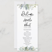 Greenery Eucalyptus Wedding Programme (Voorkant)