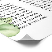 Greenery Eucalyptus Wedding Seding Chart Poster (Hoek)