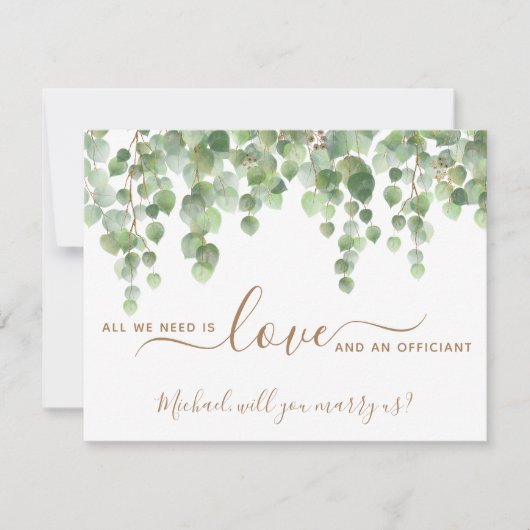 Greenery Eucalyptus zal u ons aansporen Kaart (Voorkant)