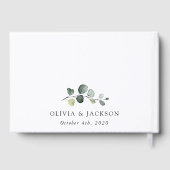 Greenery, Eucalyptusbladeren, botanische bruiloft Gastenboek (Achterkant)