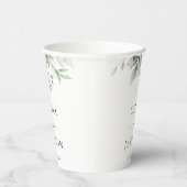Greenery, Eucalyptusbladeren, botanische bruiloft Papieren Bekers (Rechts)