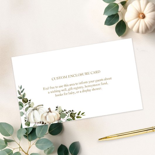 Greenery Fall Wedding aangepaste behuizing Kaart