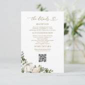 Greenery Fall Wedding Details Behuizing Kaarten (Staand voorkant)