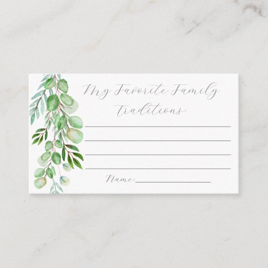 Greenery Family Traditions Enclosure Informatiekaartje (Voorkant)