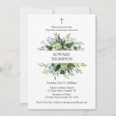 Greenery First Communion Invitation (Devant)