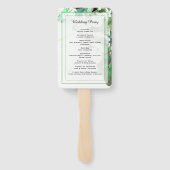 Greenery & Floral Botanical Wedding Programme Hand Handwaaier (Achterkant)