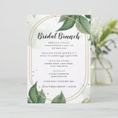 Greenery Floral Bridal Brunch Menu (Staand voorkant)