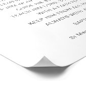 Greenery Floral Cross Baptisme Poster (Hoek)