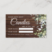 Greenery Floral Hoeveel Snoepjes doen de Kaart van Plaatskaartje (Voorkant)