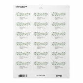 Greenery Floral Minimalist Address Label (Full Sheet)