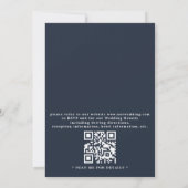 Greenery Floral Rustic Elegant QR Code Wedding Kaart (Achterkant)